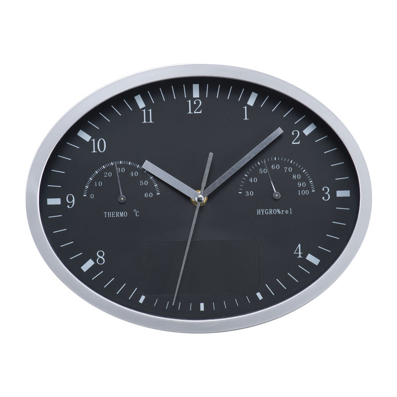 Wall clock with hygrometer and thermometer 