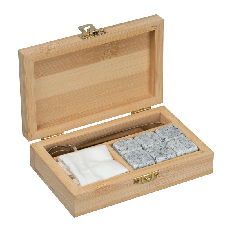 Ice cube set in bamboo case