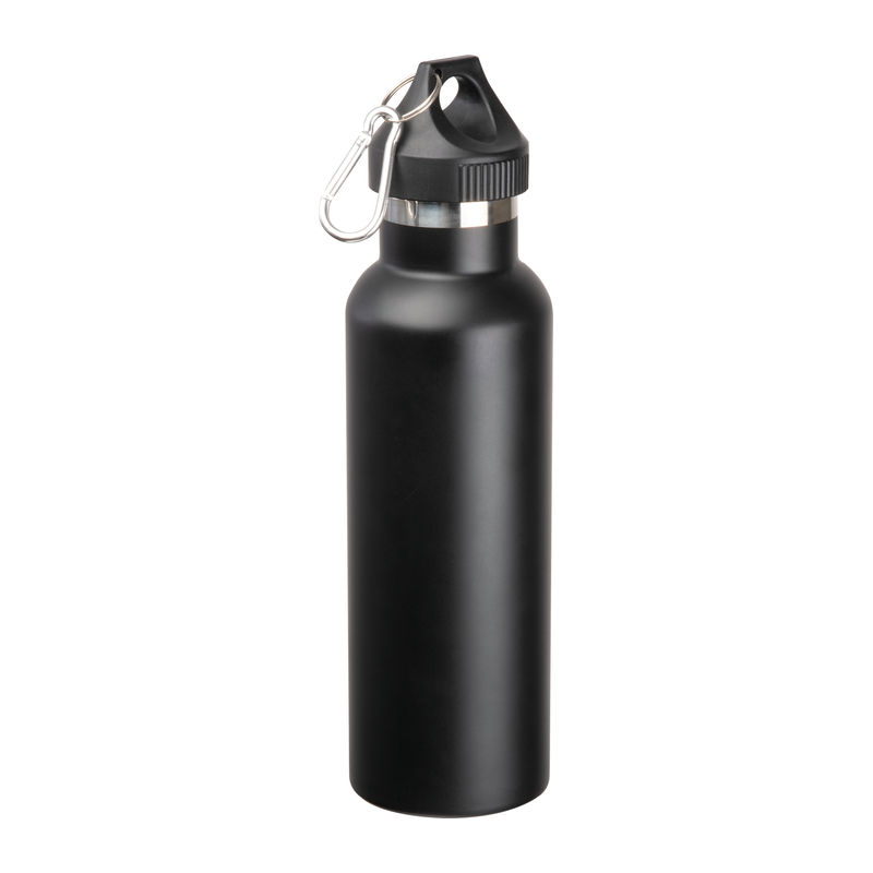 Matt vacuum flask with carabiner, 500ml