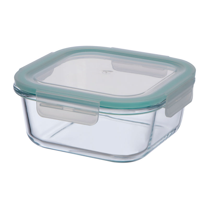 Glass container with lid