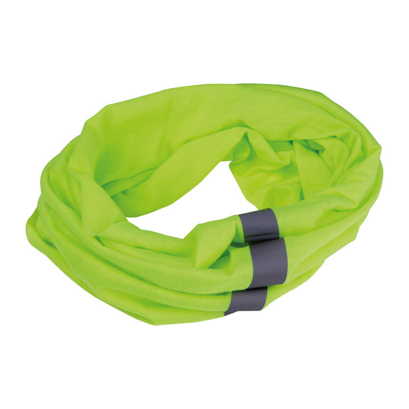 Bandana loop scarf with reflective stripes