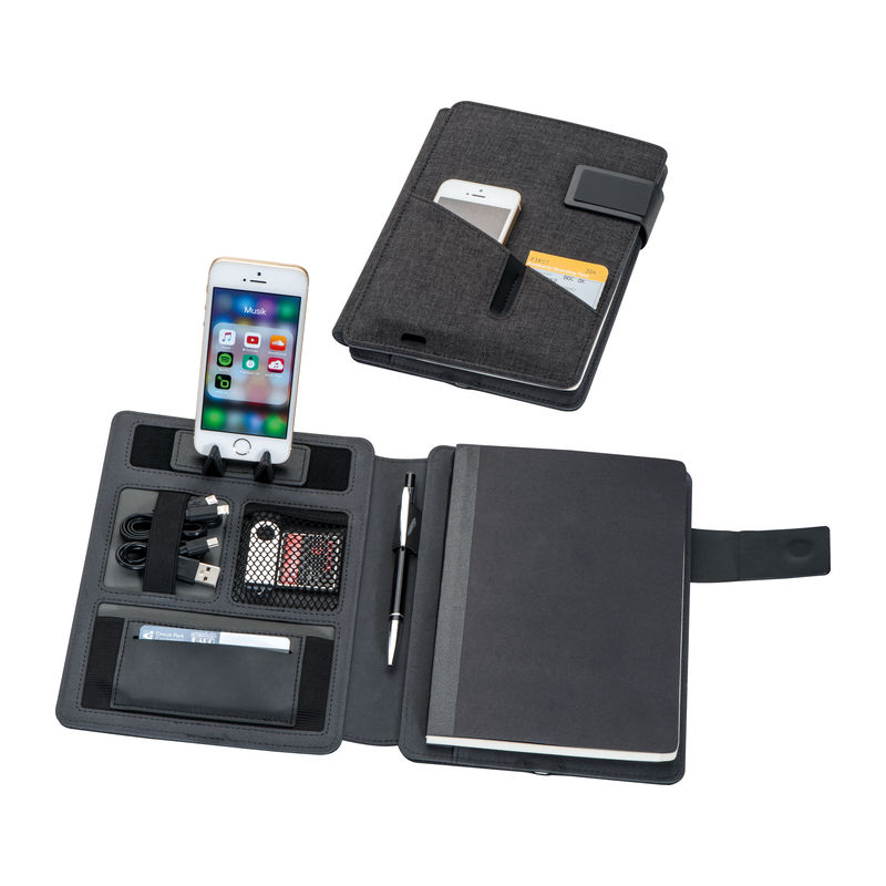 A5 notebook with powerbank