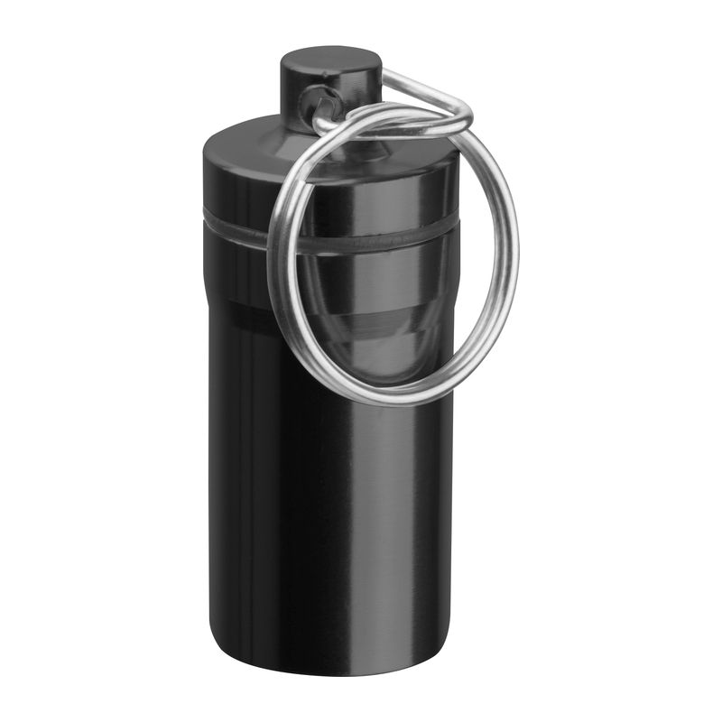 Stainless steel keychain container