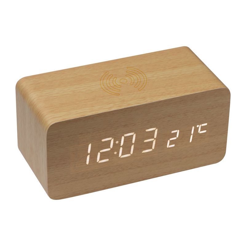 Desk clock with wireless charger
