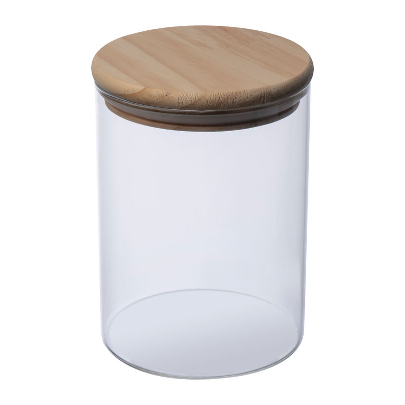 Glass jar with bamboo lid, 700 ml