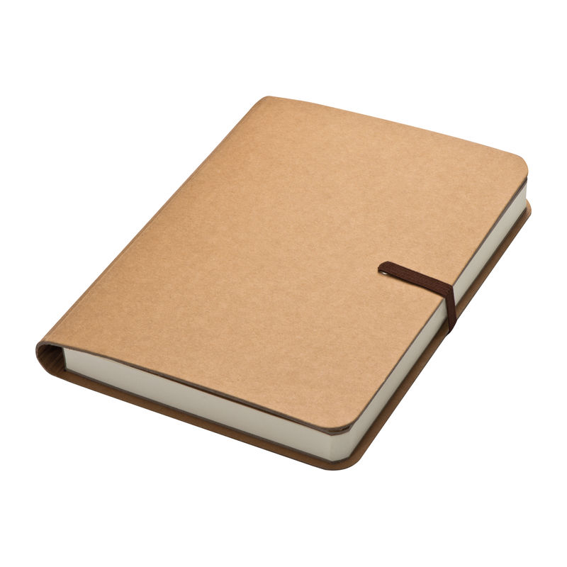Notebook with brown rubber band