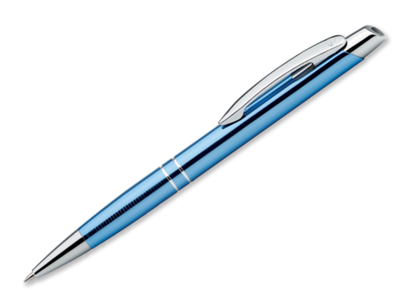 MARIETA METALIC metal ball pen, blue refill, SANTINI, Light blue
