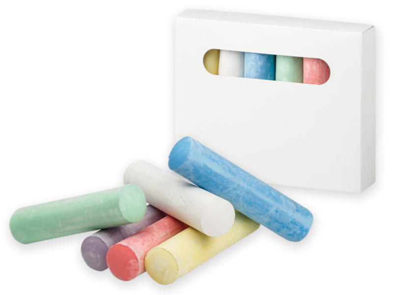 CHALKWALK set of colour chalks, 6 pcs, White
