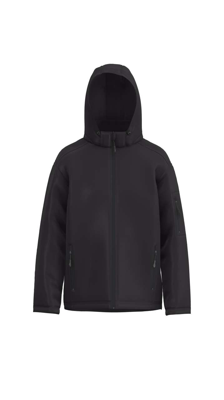 MEN’S 3-LAYER DETACHABLE HOODED SOFTSHELL JACKET