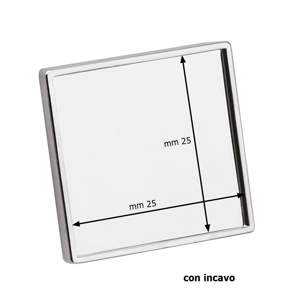 SQUARE BROOCH 28X28 RECESS 25.2X25.2MM