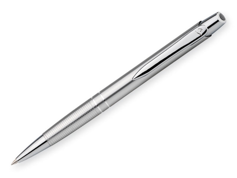 MARIETA metal ball pen, blue refill, SANTINI, Satin silver