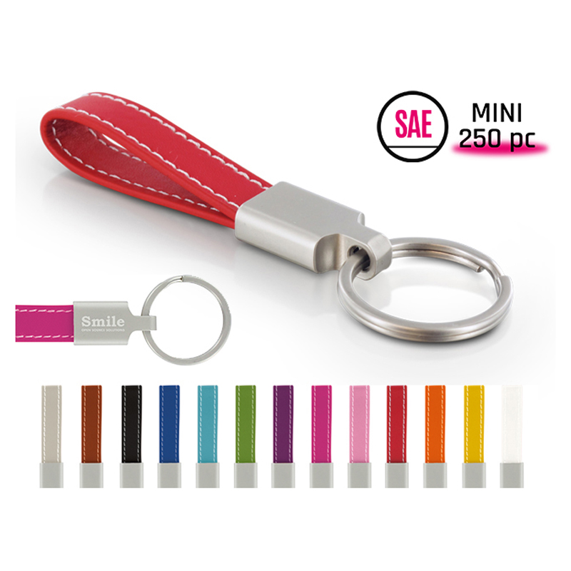 Metal and imitation leather key ring