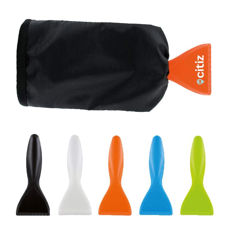 Glove with scraper