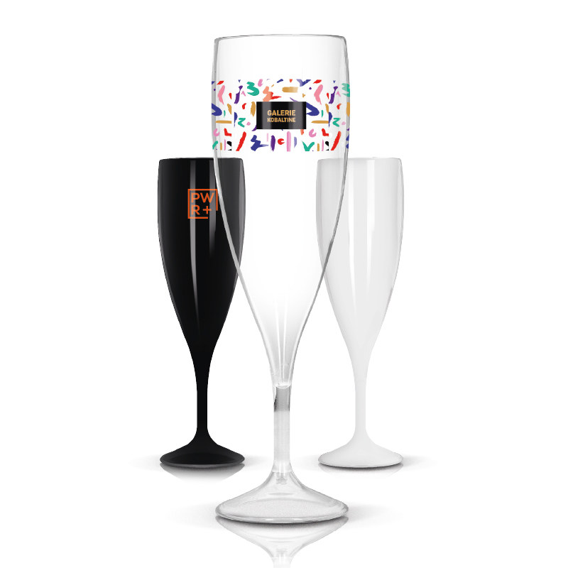 TRITAN REUSABLE PLASTIC CHAMPAGNE FLUTE 14 cl