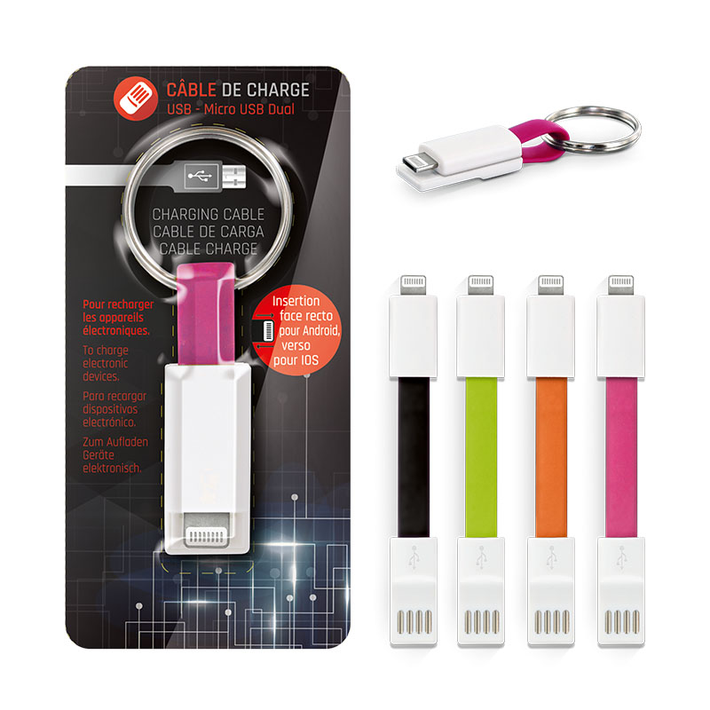 USB - micro USB charging cable (Android, IOS compatible...)
