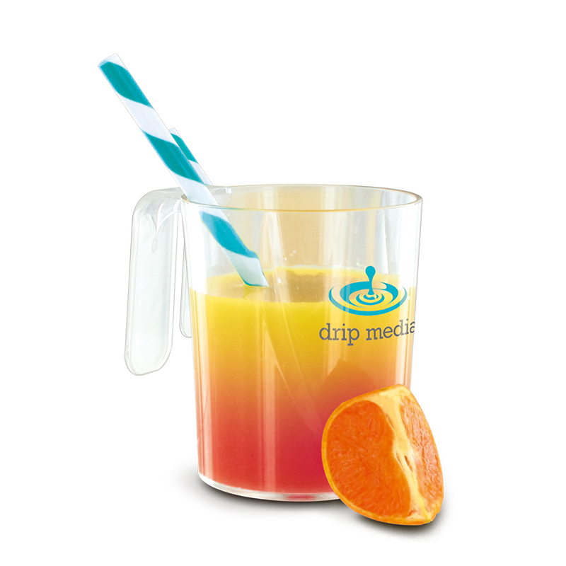 Transparent mug.