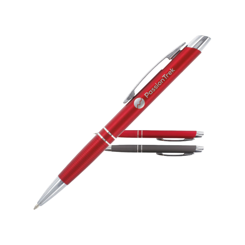 BALLPOINT PEN (BLUE INK) METAL BARREL & CLIP