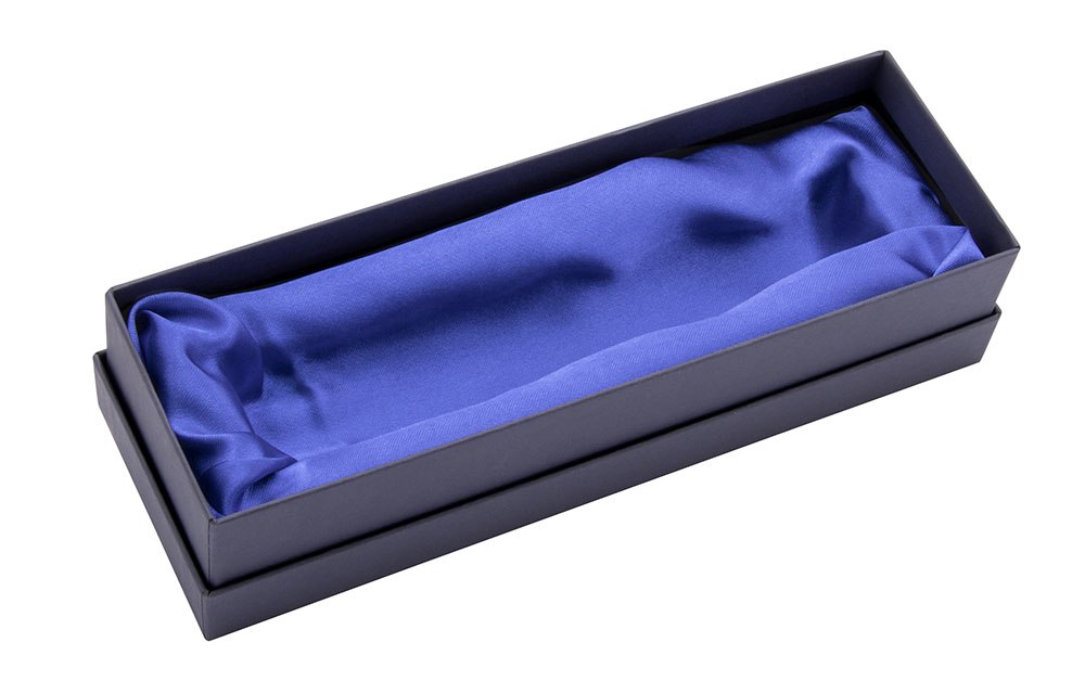 BLUE SATIN BOX BLUE 240X75X50 MM