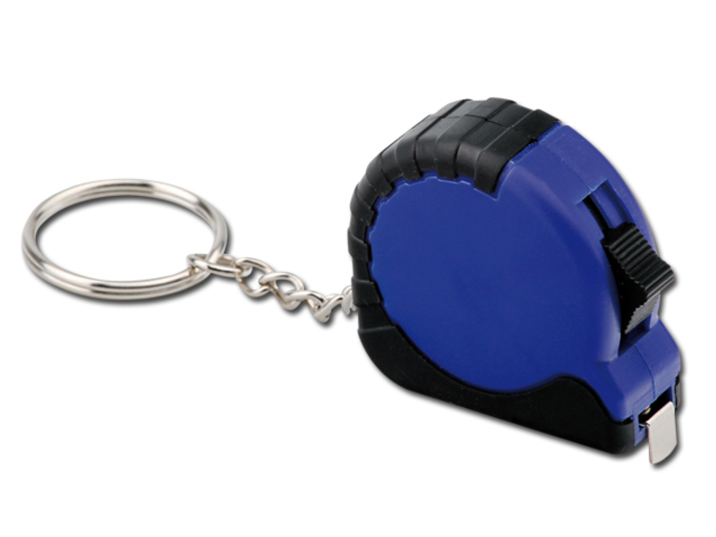 MATHEUS keychain-tape measure, 1 m, Blue