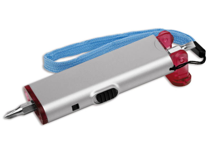 TOOLIGHT tool set with 2 LED torch, Red