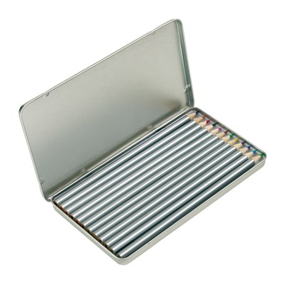 12 creioane lungi colorate SILVERSTAR