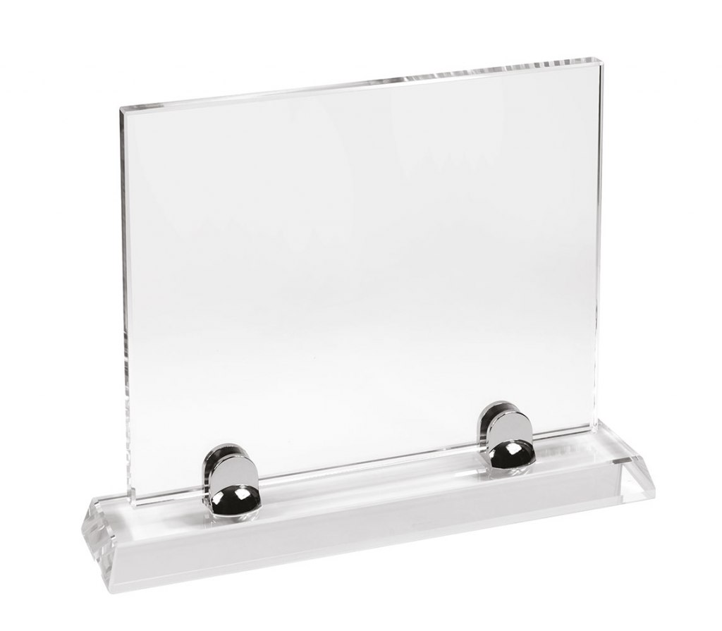 GLASS PLATE WITH BASE 260x220 mm