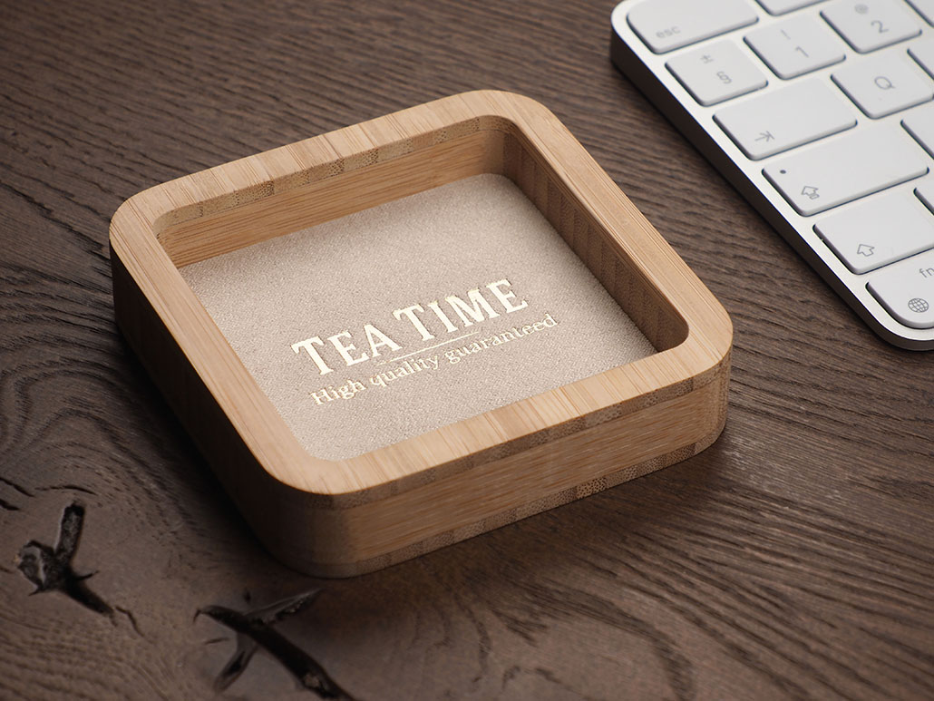 Wooden desk organiser