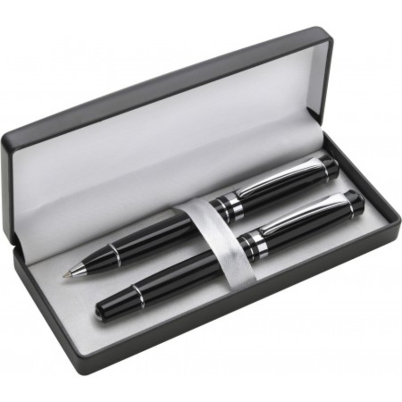 Ballpen and rollerball set