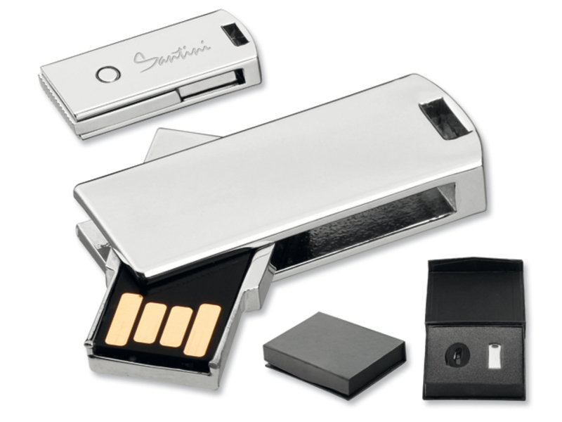 USB FLASH 41 USB FLASH from metal 32 GB Santini, 2.0, Silver