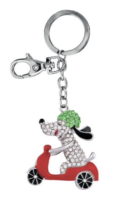 KEY CHAIN DOG SPRINT GREEN/WHITE/RED
