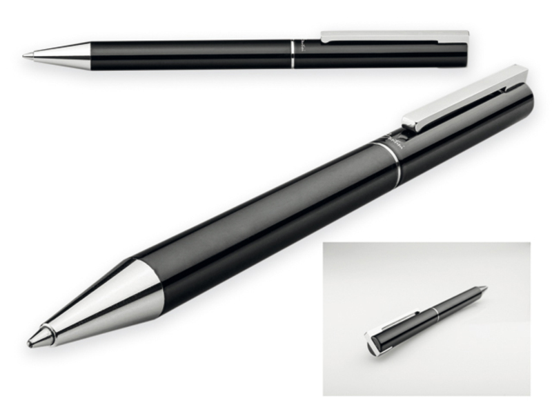 LUCERO metal ball pen in gift box, SANTINI, Black