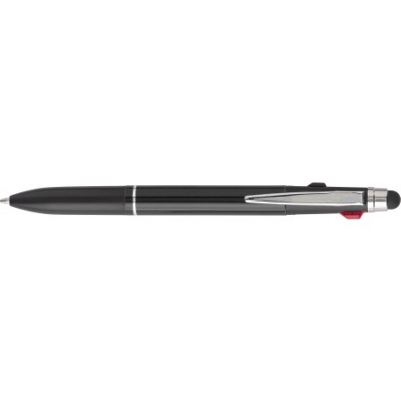 3 Colour ink aluminium ballpoint pen