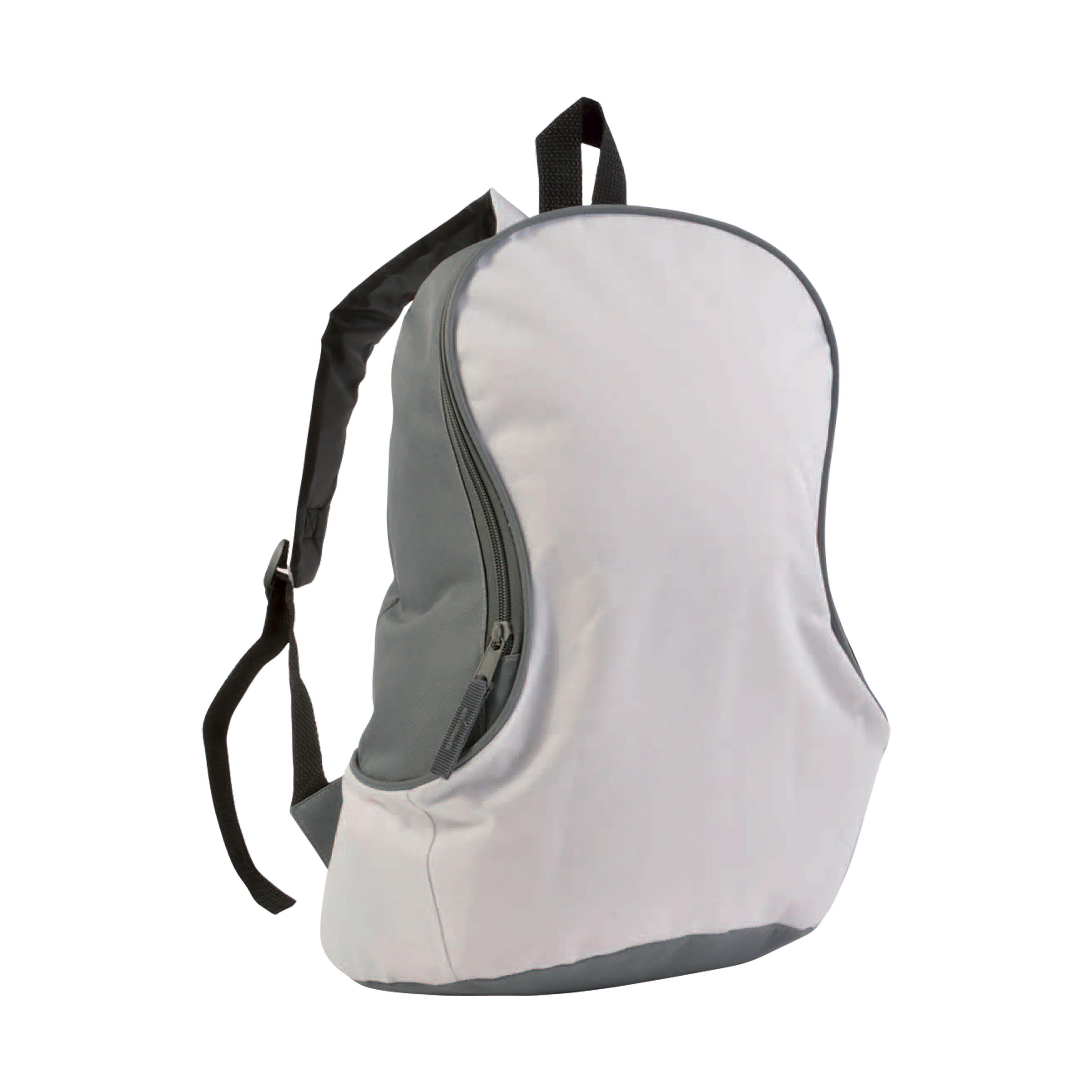 600D polyester two-tone backpack with padded straps White