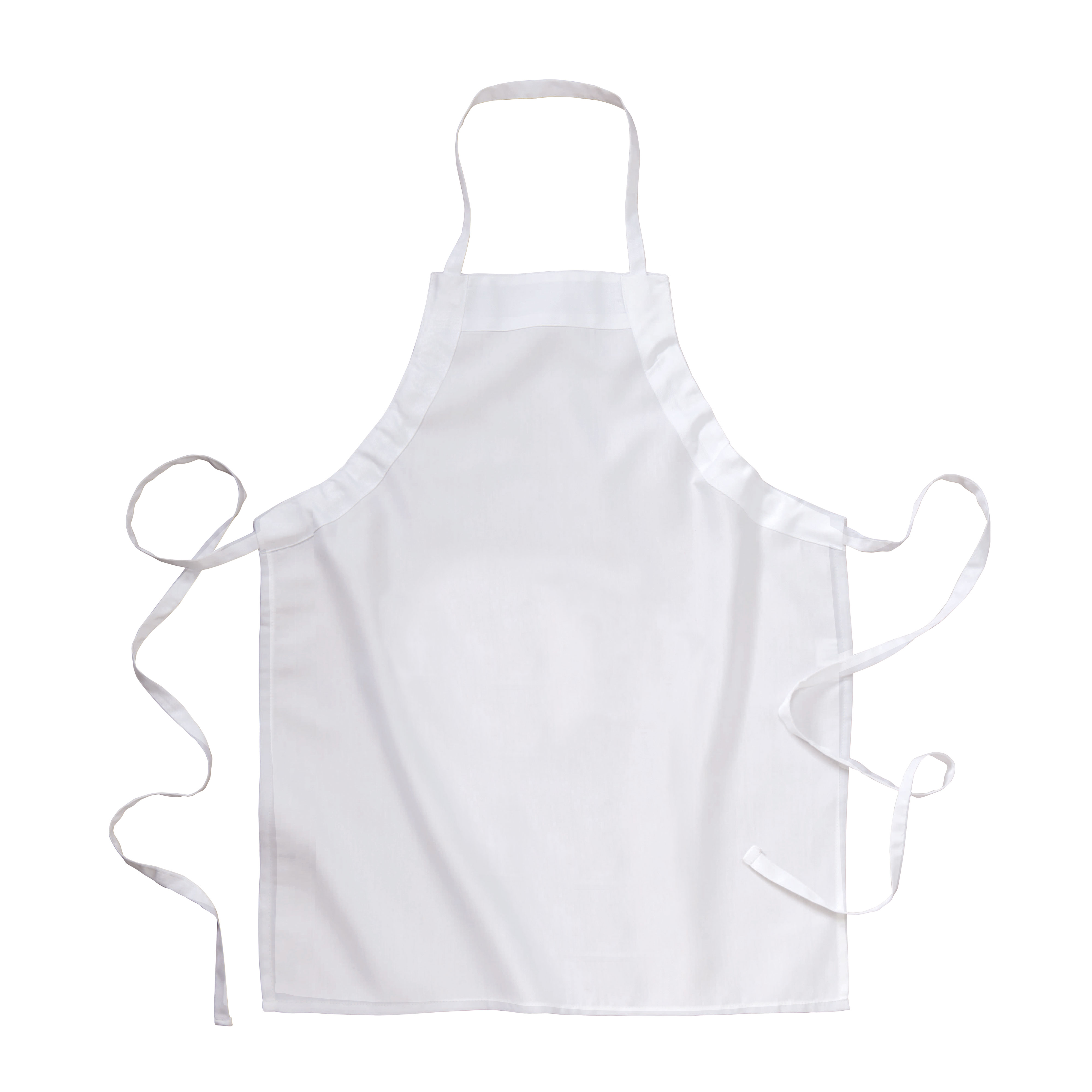 30% cotton/70% polyester (160 g/m2) cooking apron with adjustable tie White
