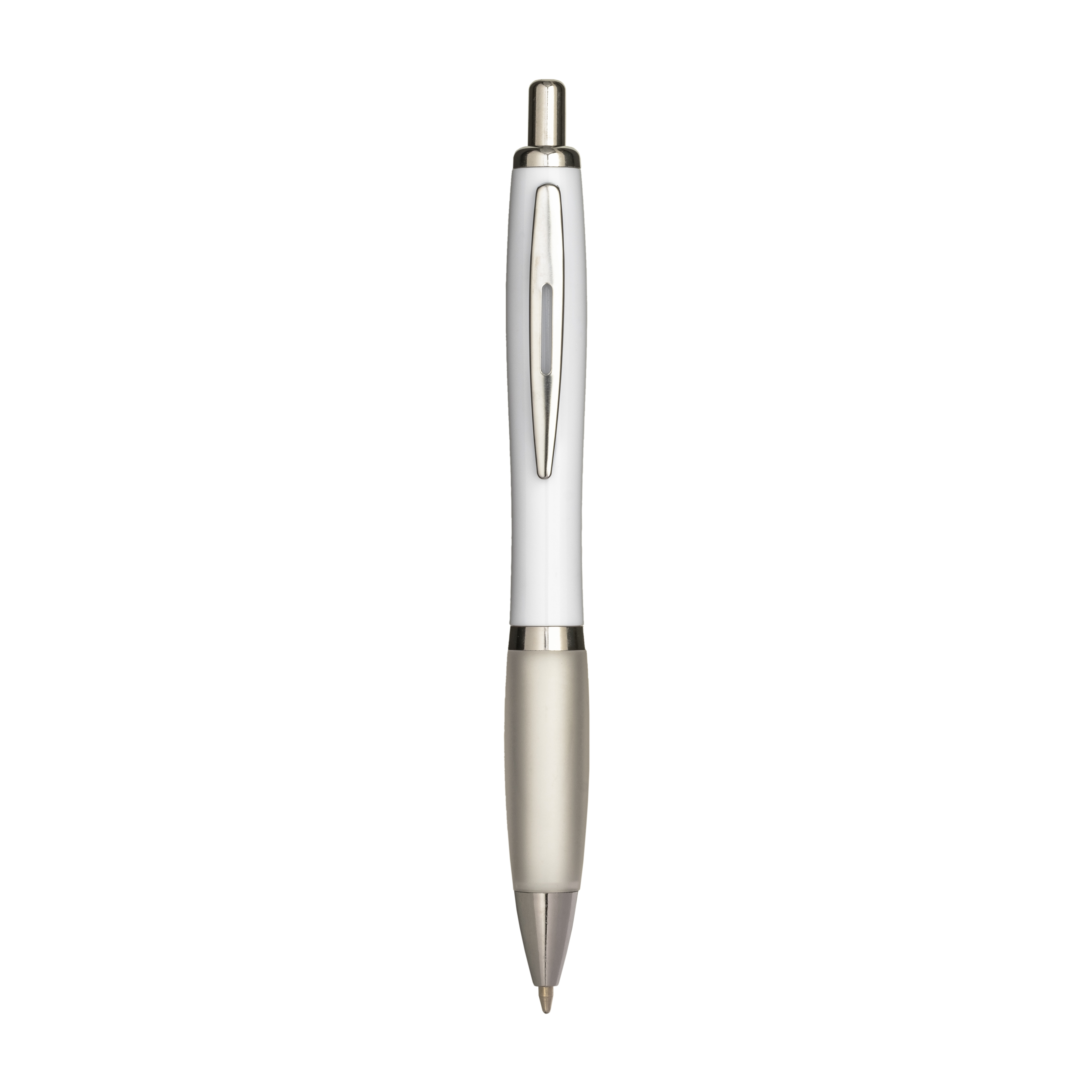 Recycled ABS plastic snap pen White
