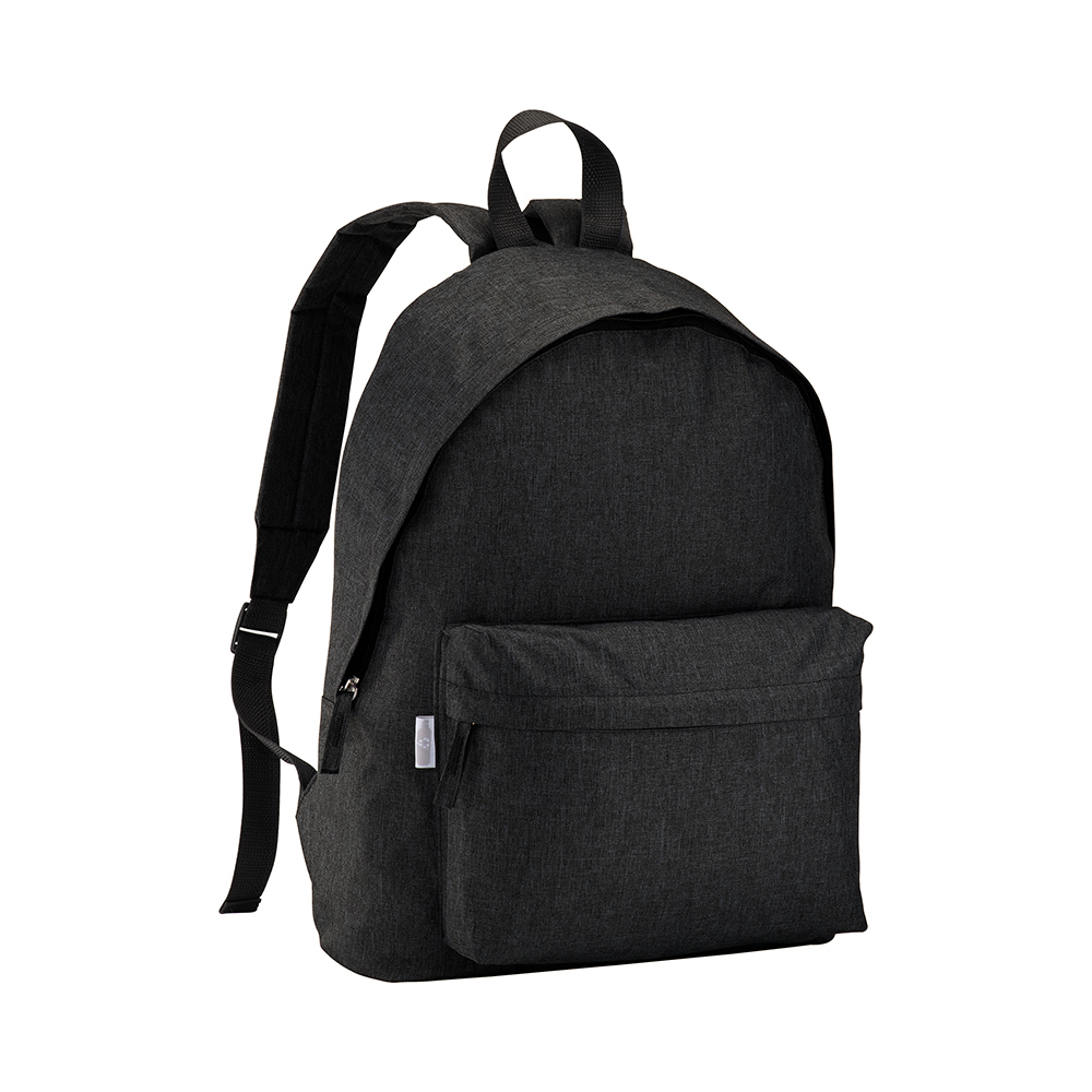Melange R-PET 2 pockets backpacks (recycled R-PET) Black