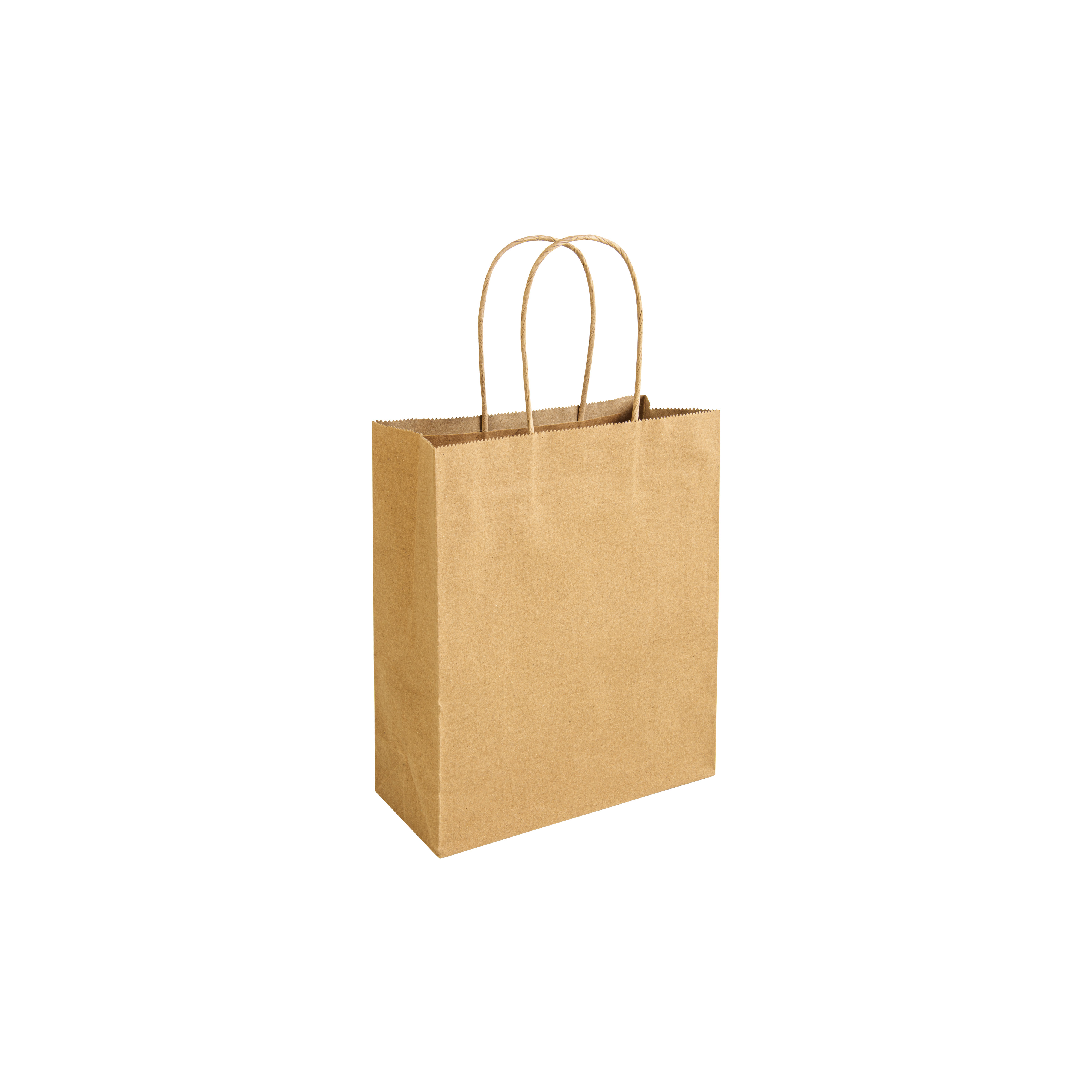 100% recycled paper 100 gr/m2, shopping bag with guesset Natural