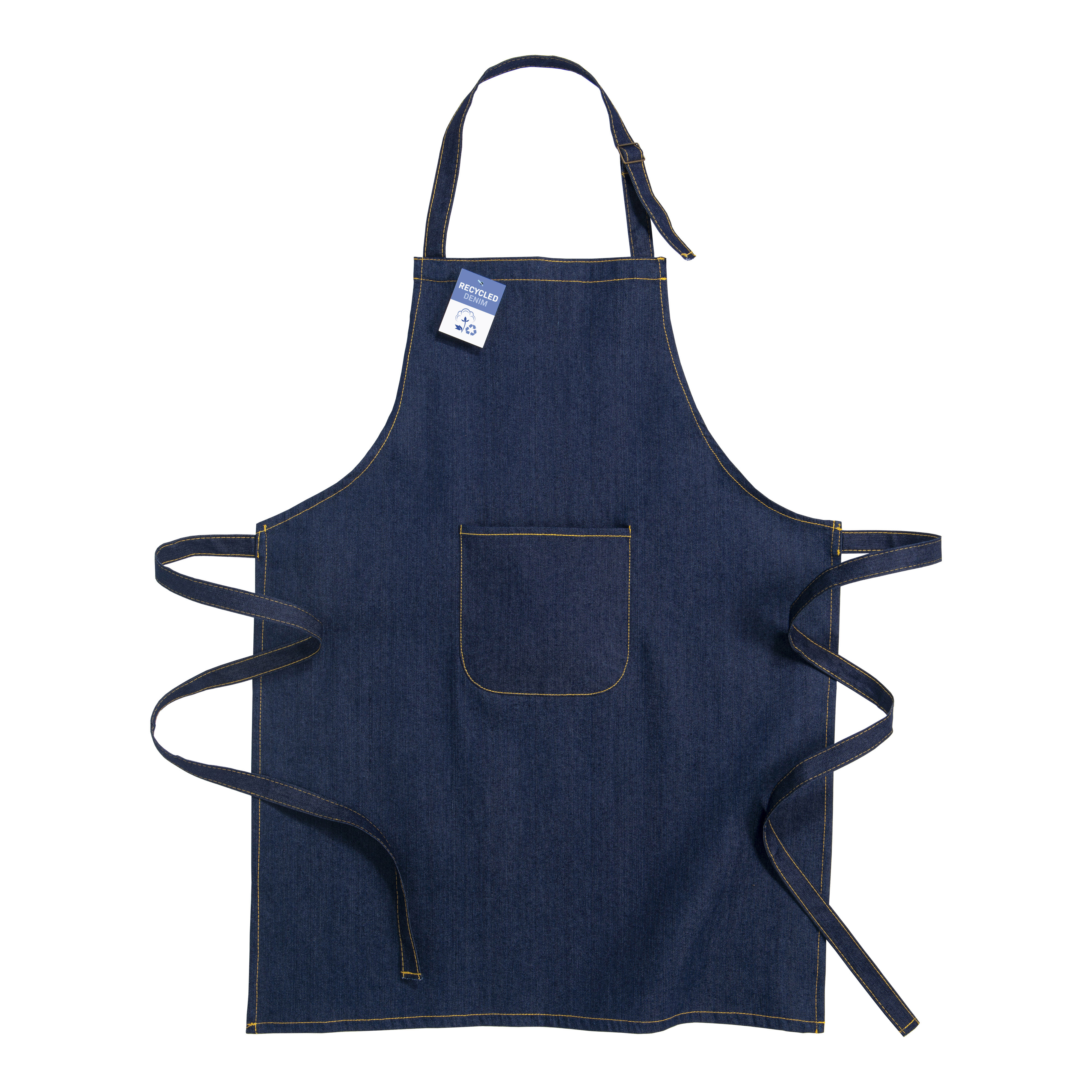 Recycled denim fabric apron with front pocket Jeans