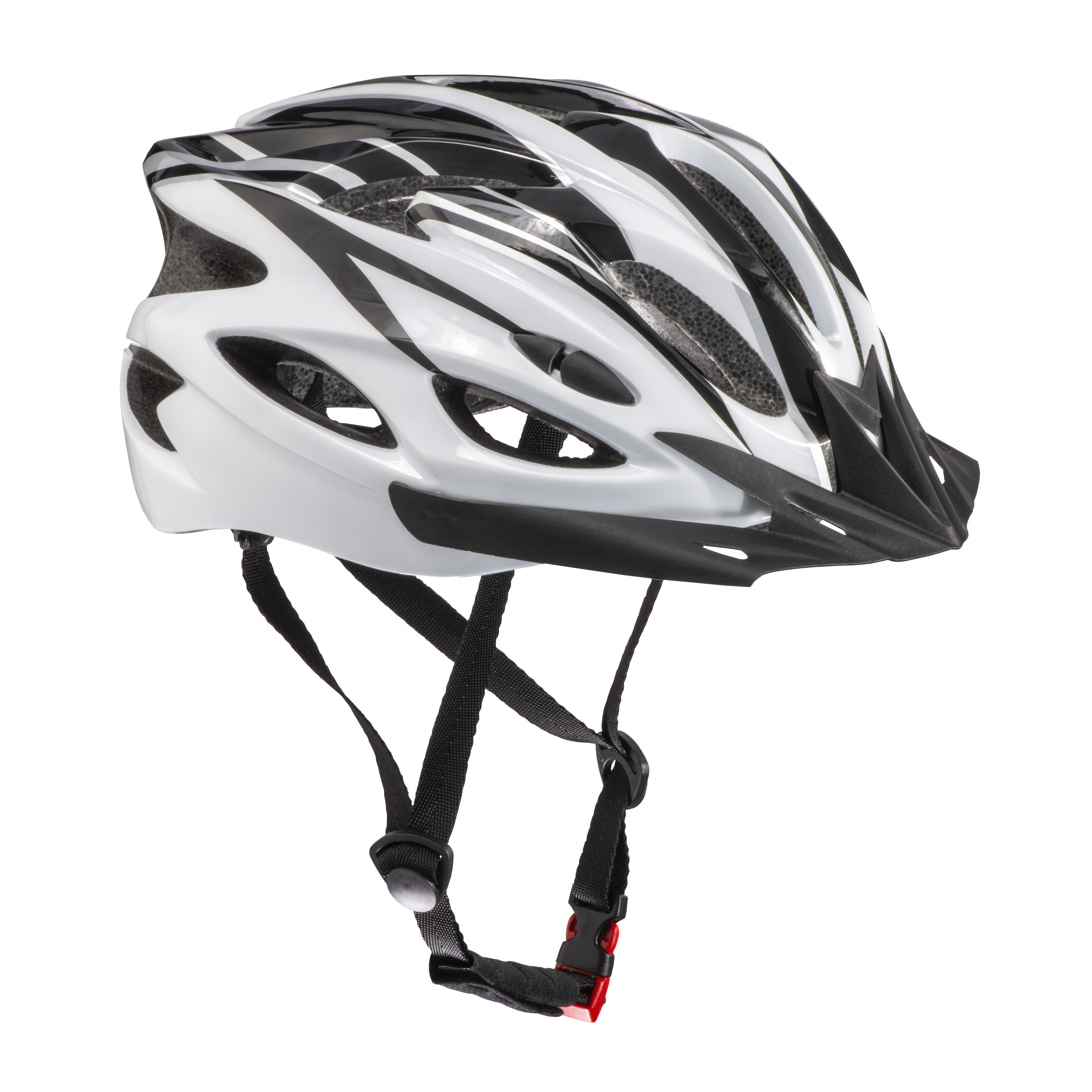PC and EPS bicycle helmet Certified EN 1078:2012 - PPE cat II Black/white