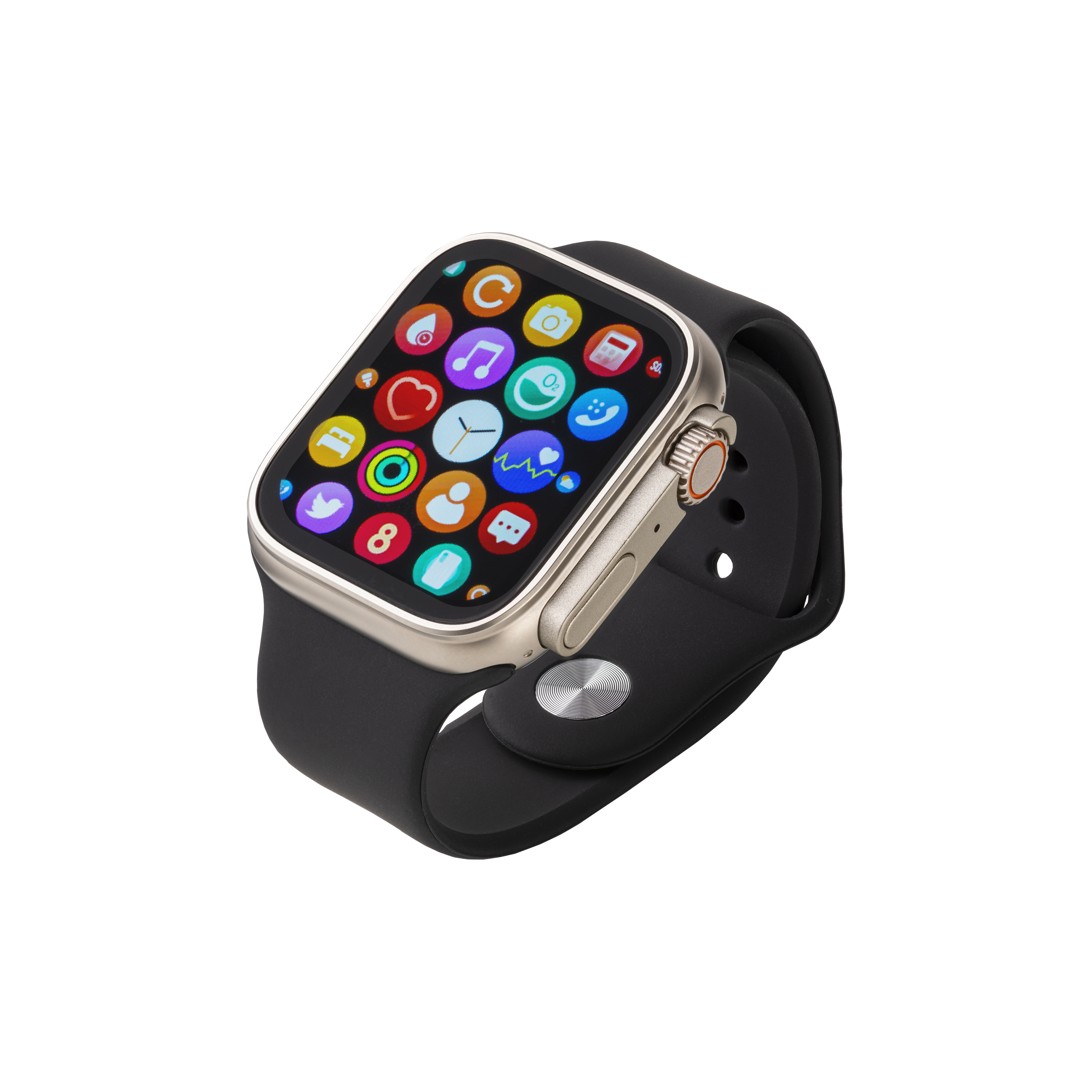 Fitness tracker with recycled TPU wristband Black