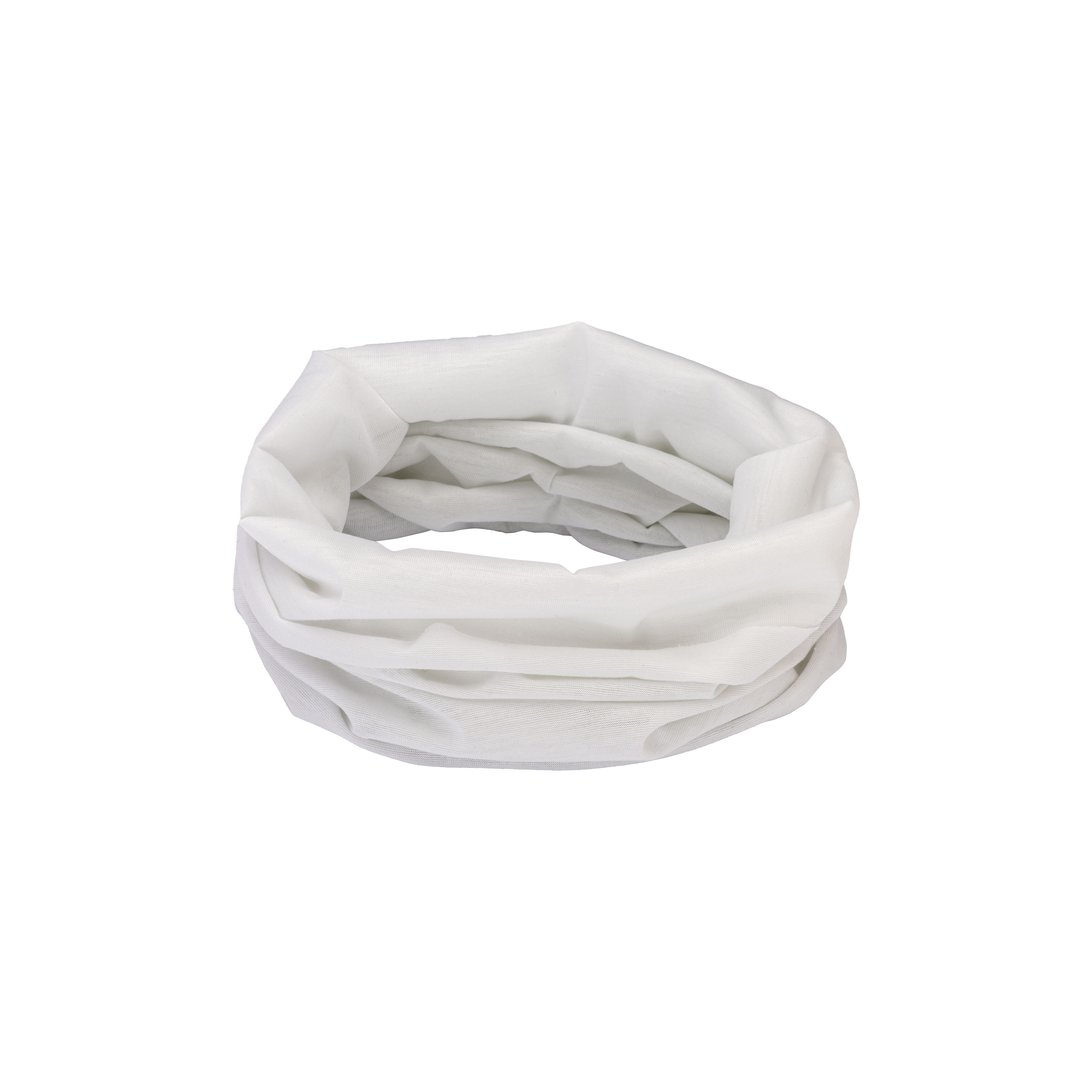 Bandana multiuso tubolare  R-pet in tessuto elastico White