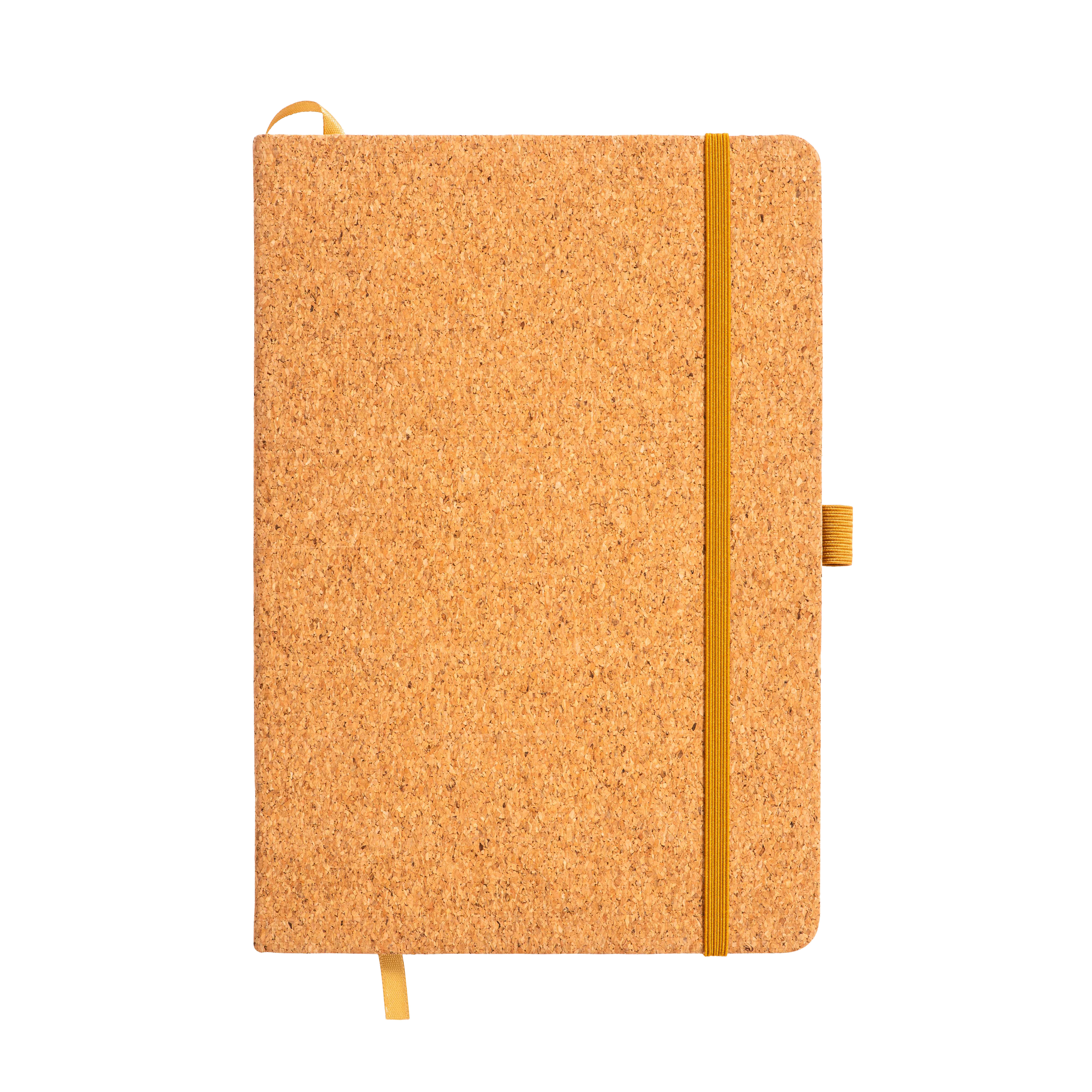 Cork notebook, lined sheets 80 pages. from 70 gr. in ivory color. Natural