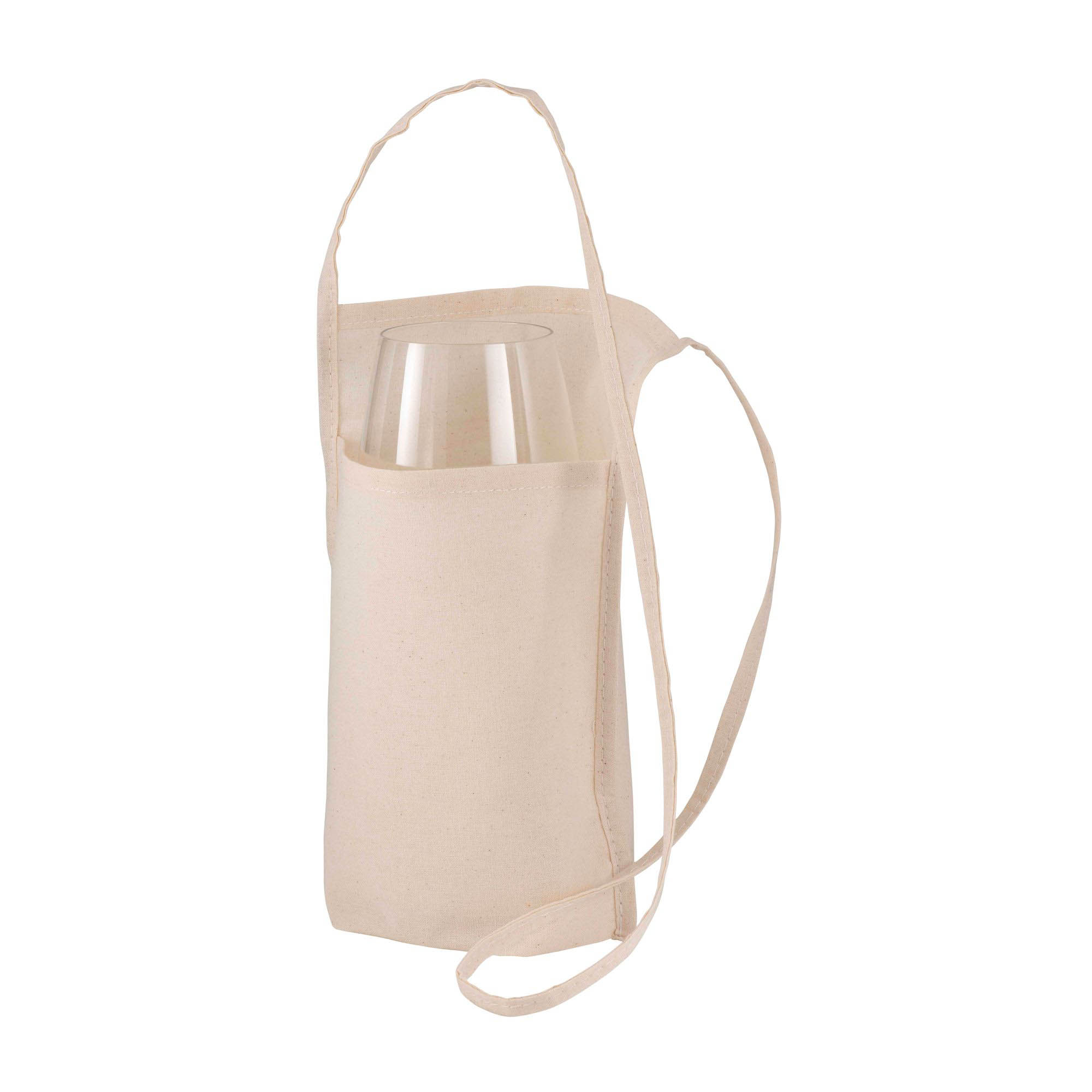 Cotton neck tasting glass holder Natural