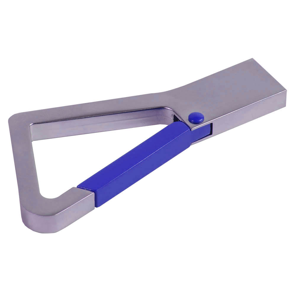 4 GB metal pen drive with snap hook. Upload on request with delivery in 2 weeks Royal