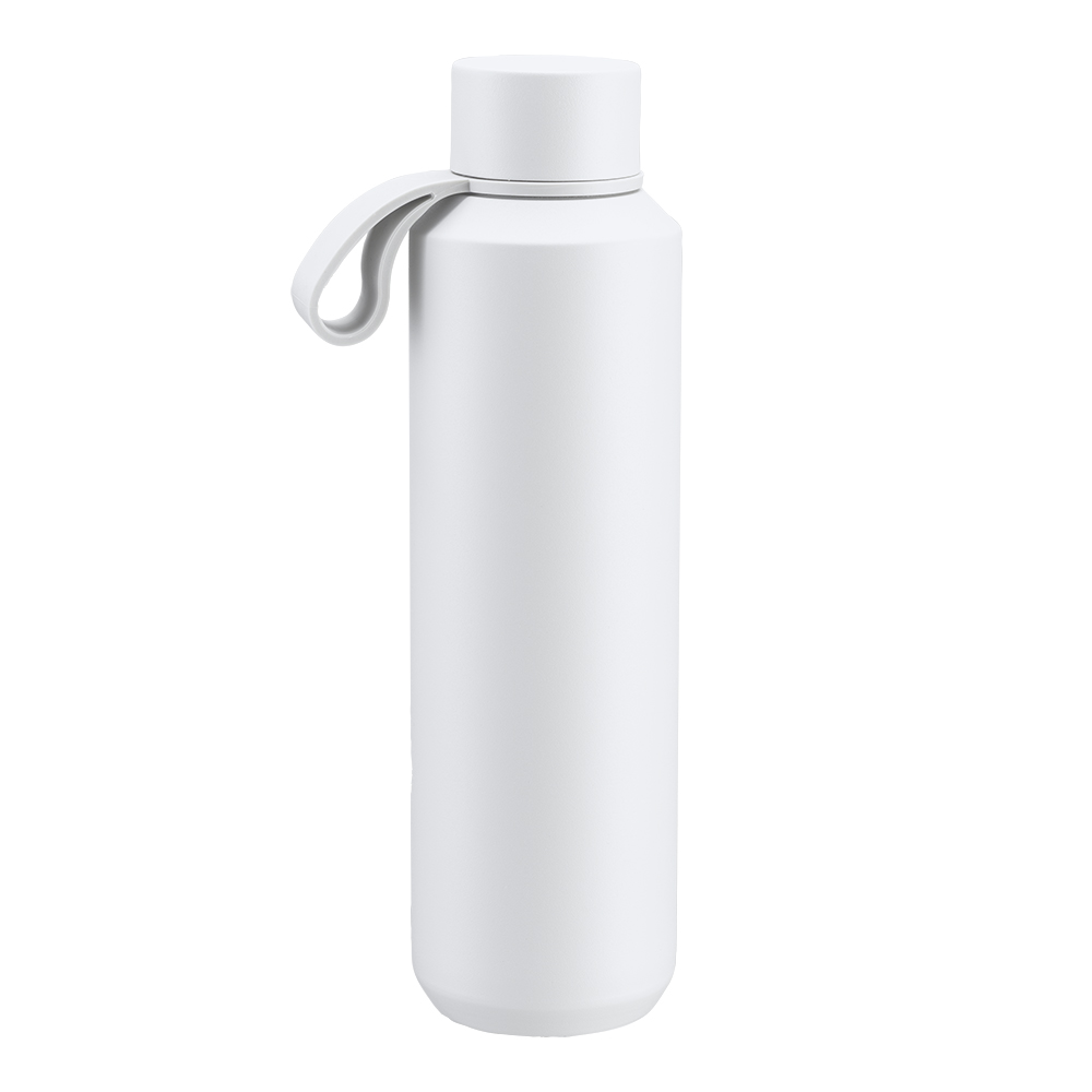 Thermal bottle made of stainless steel with powder coated finish 600 ml White