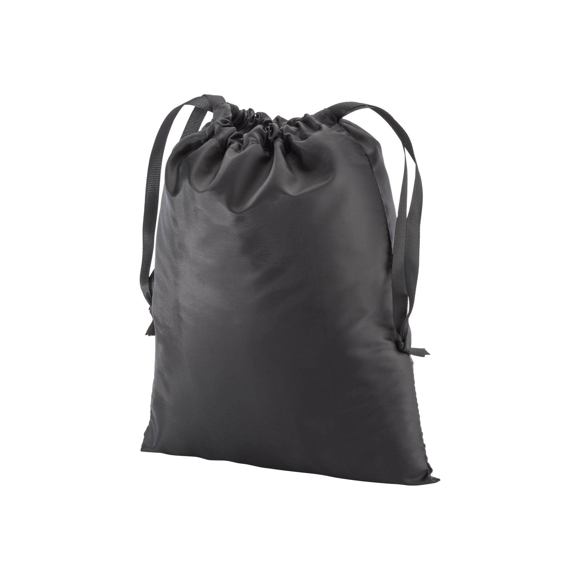 210T R-pet gift bag , with drawstring closure , 25x30 cm Black