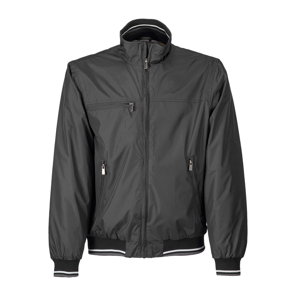 190T polyester jacket with inner fleece lining and 5 pockets. Sizes: S/M/L/XL/XXL Black XXL
