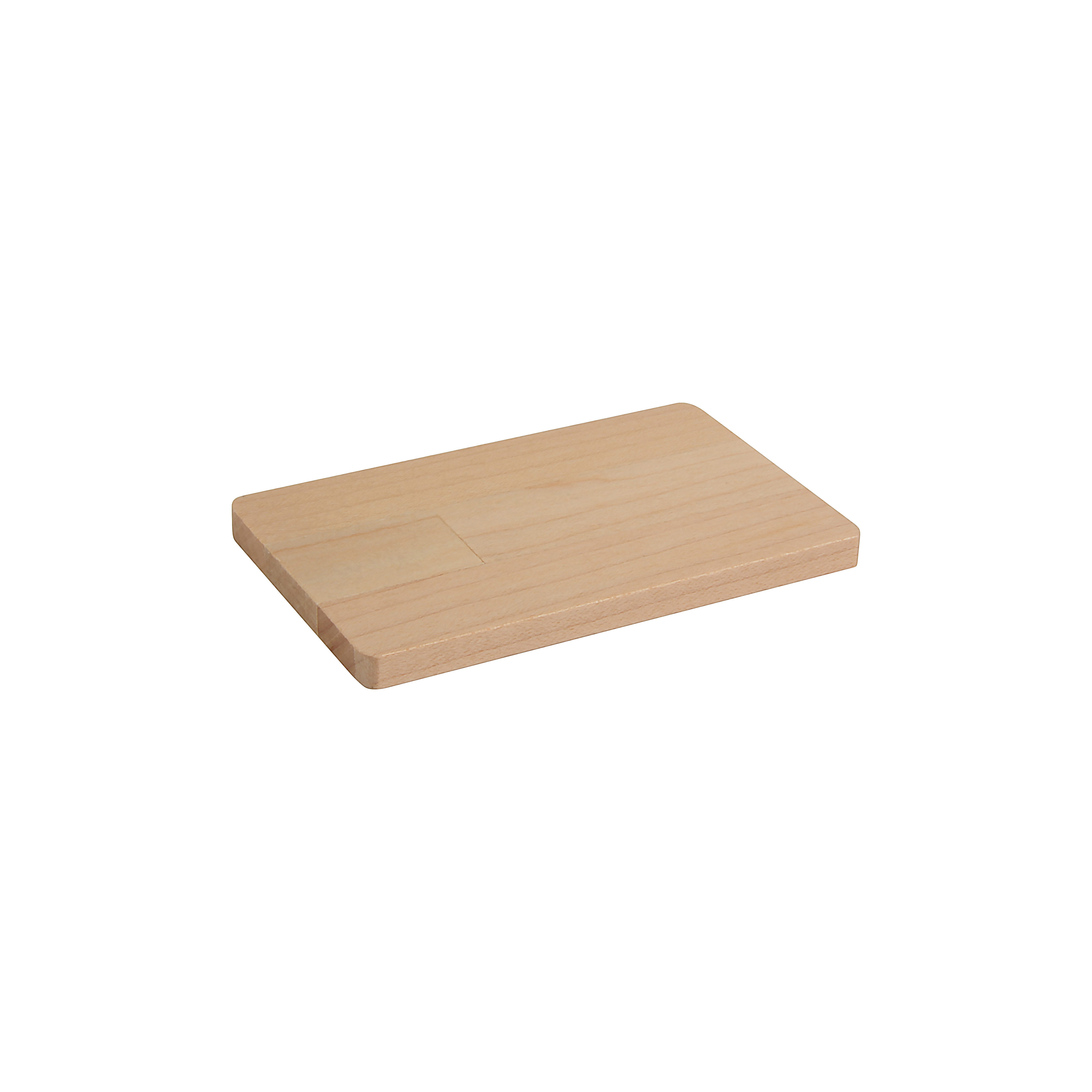 4GB USB flash drive in the shape of a wooden card. Possibility of import upon request Natural