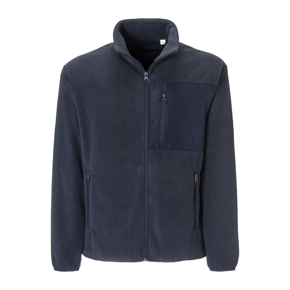 Unisex microfleece sweatshirt in regenerated polyester 240 g/m2 Blue L