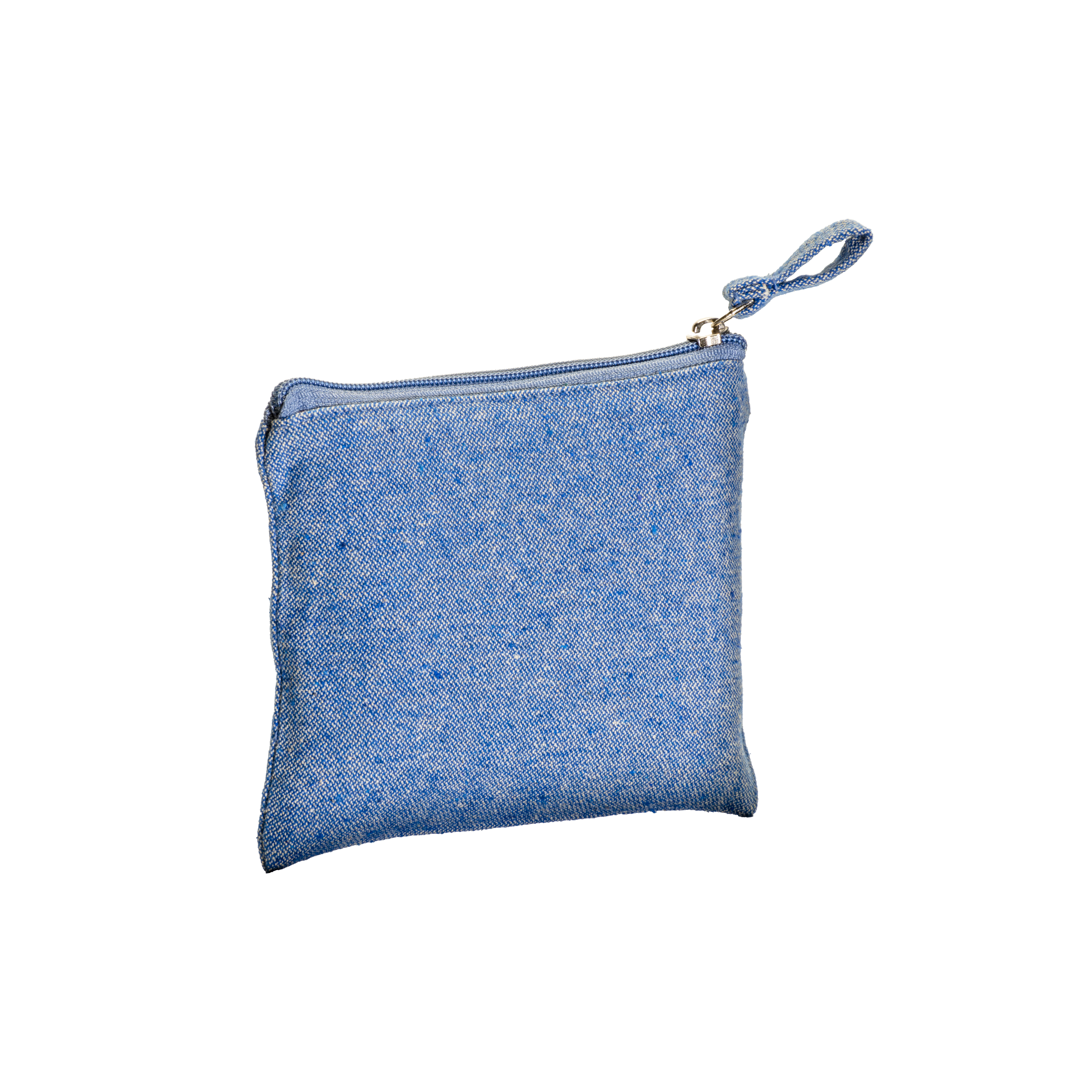 280 g/m2 recycled cotton beauty case/coin holder with zipper closure Royal